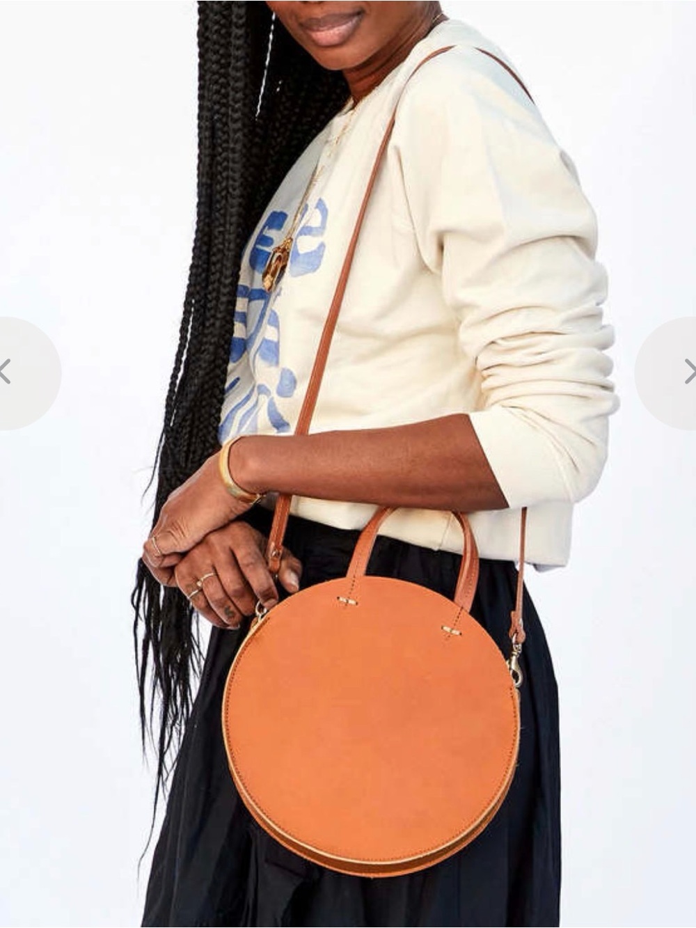 CLARE V PETIT ALISTAIR BAG - NATURAL CUOIO $365.00 - Picture 3 of 15